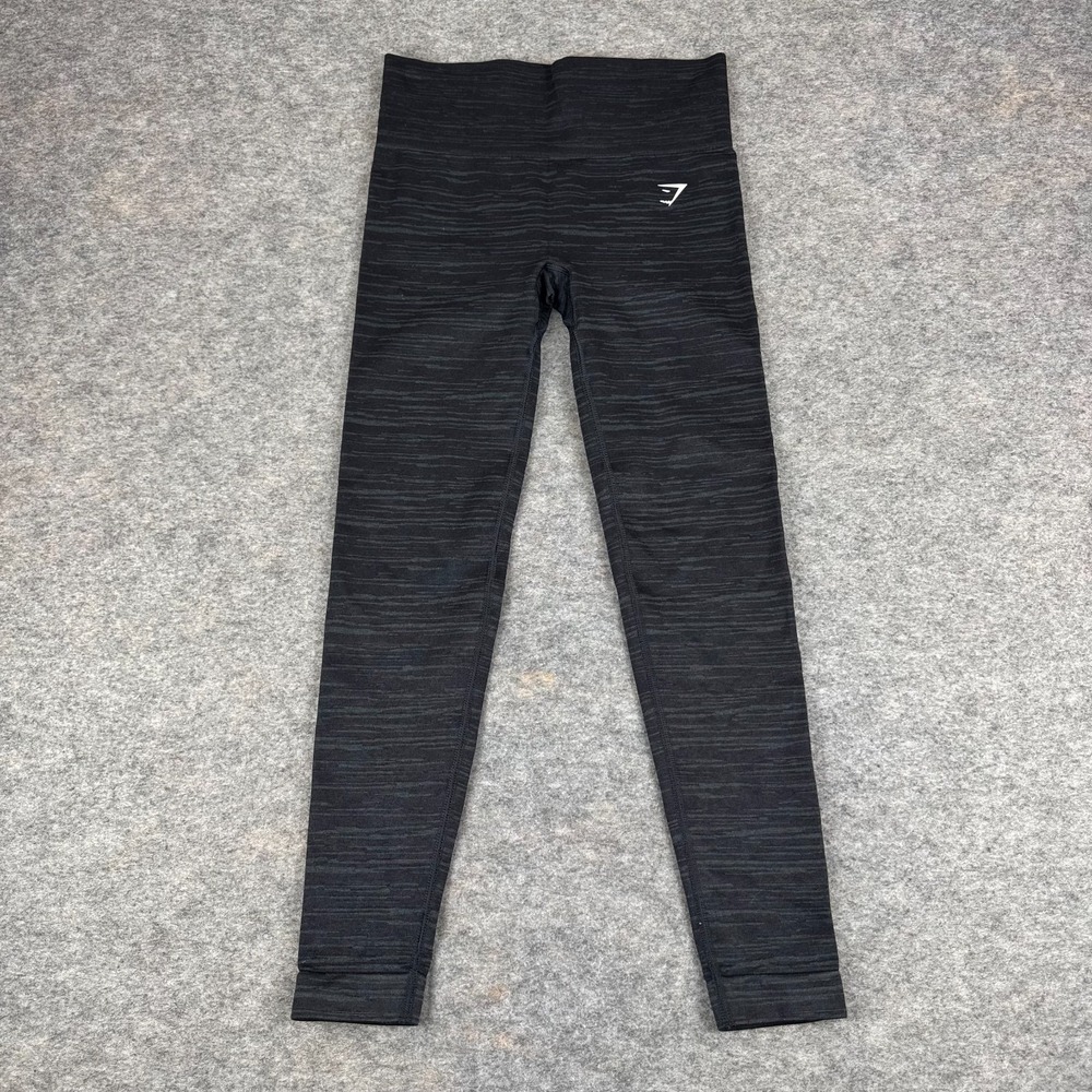 Gymshark Adapt Marl Seamless Cropped Leggings 23" Gray Striped Womens Small S